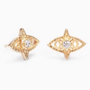 Kendra Scott Gold Crosby Evil Eye Stud Earrings